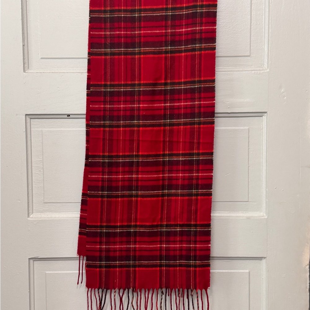 Merona Red and Black Plaid Scarf